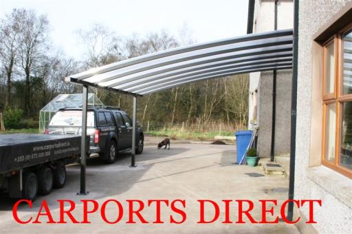 Omagh carport. Covering back door.