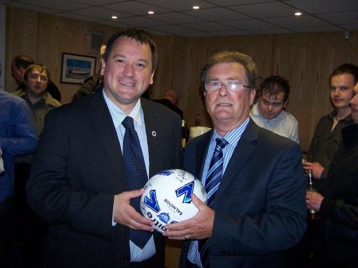 Phil Anderson (Financial Advisor) with Peterhead FC Chairman Rodger Morrison