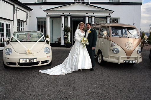 Wedding cars at reception venue