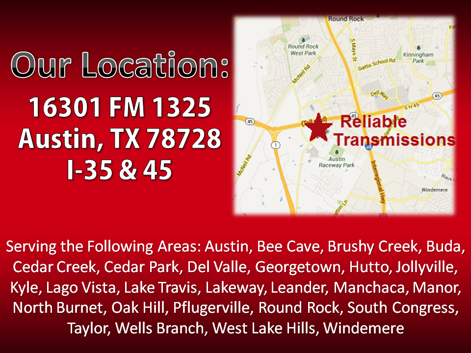 Reliable Transmissions 16301 FM 1325, Austin, TX, 78728