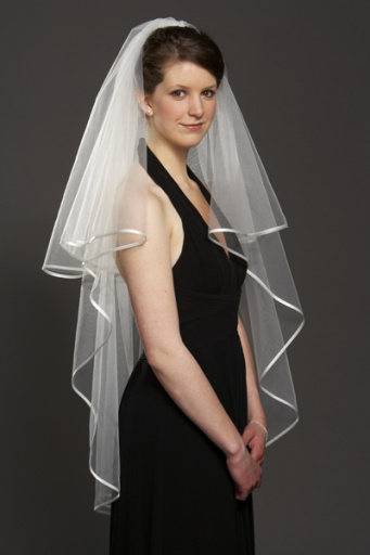ribbon edge veil