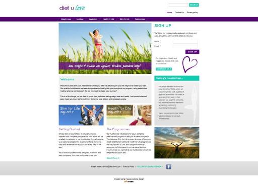 Picture of dieting website