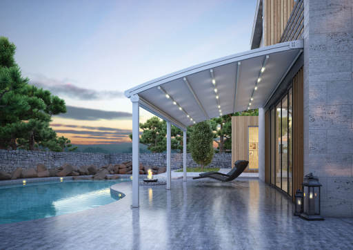 Retractable Pergola System - Falcate Tectona