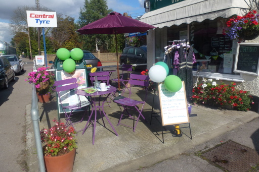 outside seating to enjoy refreshments on the patio