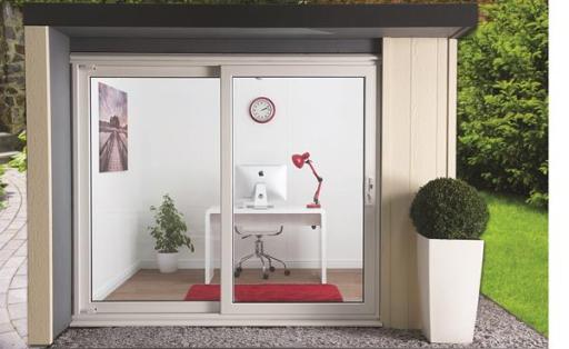 Garden Office. Fully insulated SIP construction with electrics.