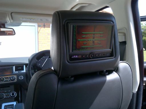 Range Rover Sport rear DVD system fitted
