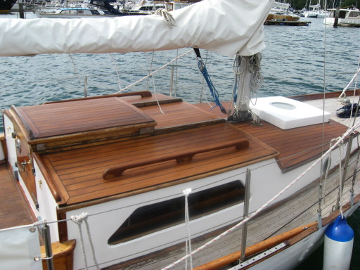 Teak Decking Panels Fitted to Coach Roof