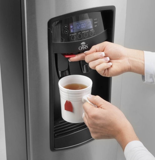 Making a cup of coffee