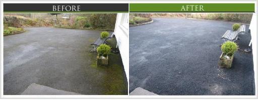 Tarmac driveway pressure cleaned