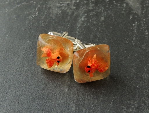 goldfish cufflinks