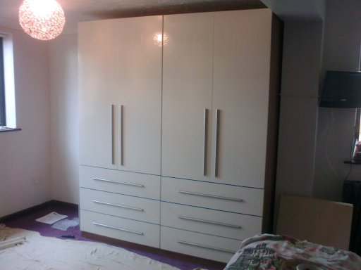 'B&amp;Q' 'Vanilla Gloss' 2X double wardrobe