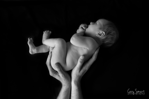 black and white baby photography