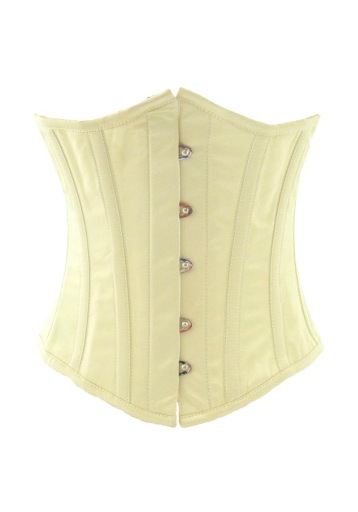 Ivory Satin Steel Boned Underbusrt Bridal Corset