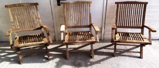 Stripped doors and chairs