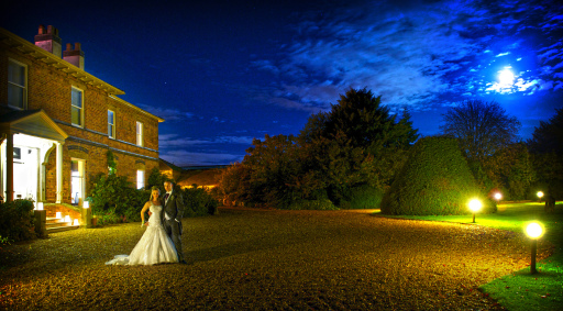 October Wedding in the dark Shottle Hall