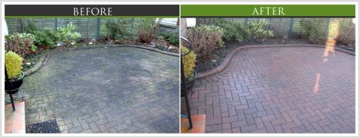 Mono block driveway pressure washed cleaned