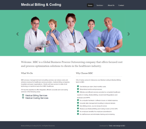 Medical billing &amp; coding -website design