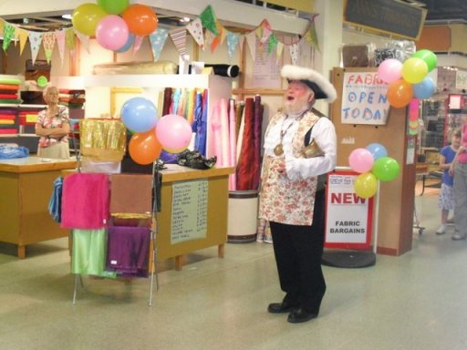 Market Fabrics is honoured by Trevor Heeks, our Town Crier