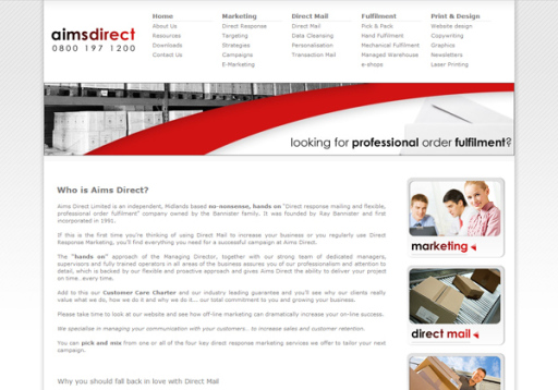 Website for Aims Direct
