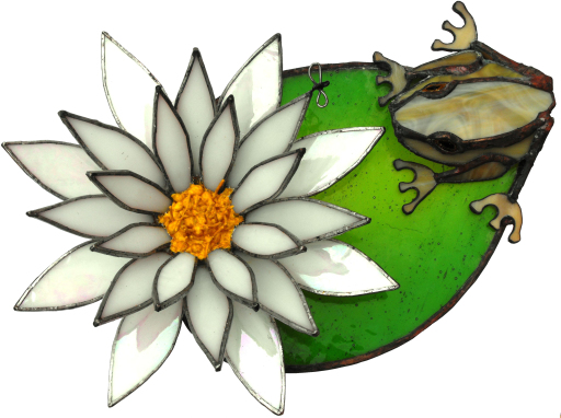 3D frog on a lilly pad