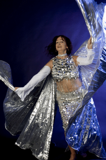 'Caliana' (Claire) belly dancer: photo copyright Liza Jones, Glos. Uni.
