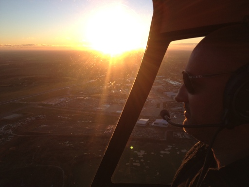 Flying over Luton Airport