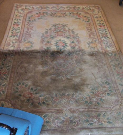 An amazing result achieved on an oriental rug.