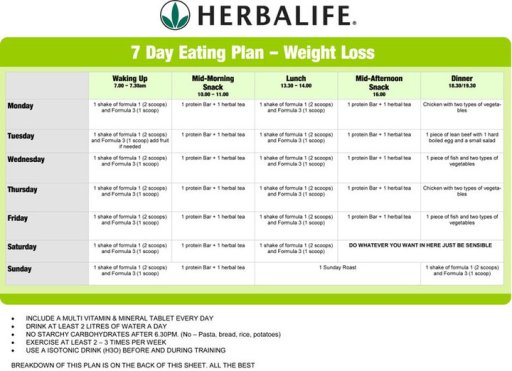 Herbalife 7 day plan