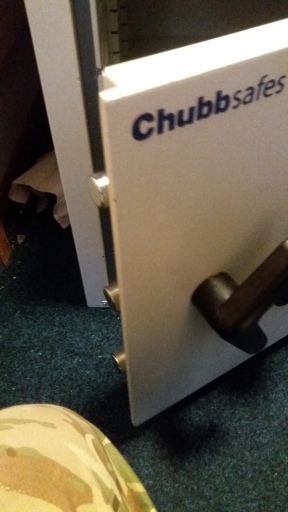Chubb plate safe opened and re-keyed and combination changed