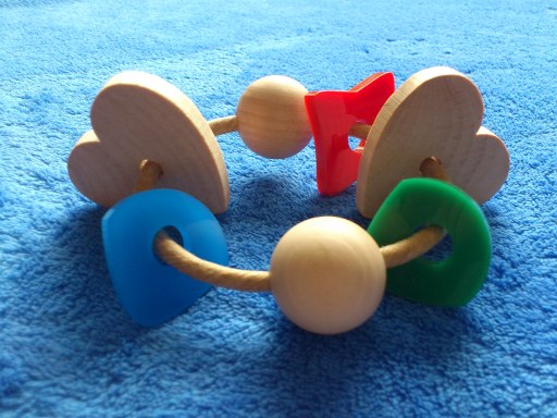 Toy rattles for rabbits &amp; small animals - Clatter Rattle Heart