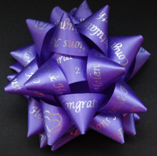 PERSONALISED BOW - PRINT IN SILVER