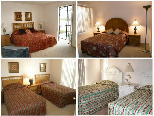 Four bedrooms / king, queen and four twin beds