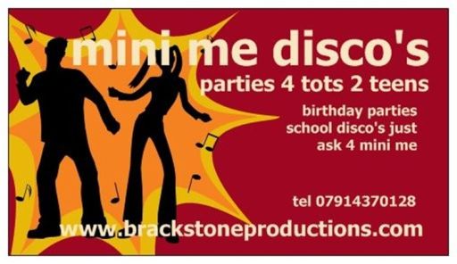 mini me disco, Kids parties from Brackstone Productions.
