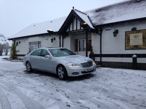 Snowy transfer to Glenskirlie House Hotel