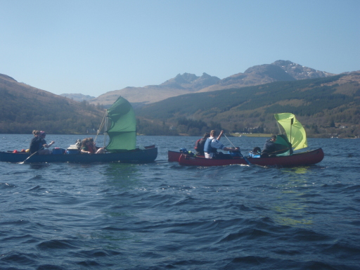 Canoe Sailing on Loch Lomond