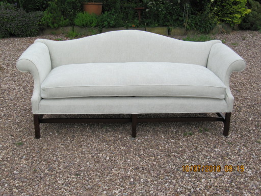 camel back sofa