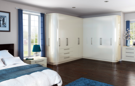 Modern bedroom with curves