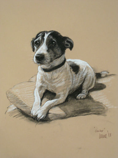'Smiler' Charcoal and chalk. LE print and card available.