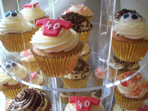 40th Birthday Football Cupcakes