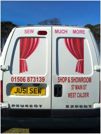 The Just Sew Van for laundry pickup and delivery West Calder