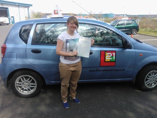 Driving Lessons in Grimsby - Ellie passed her test