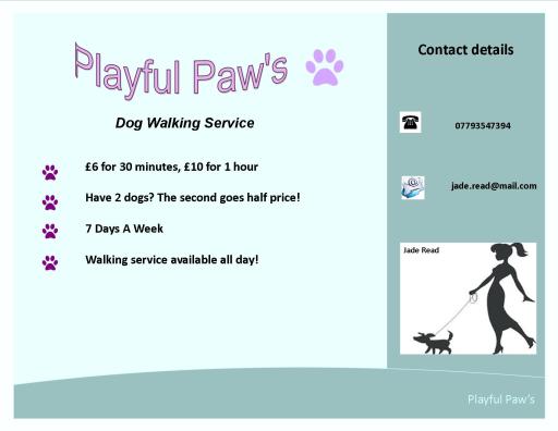 Family run dog walking service