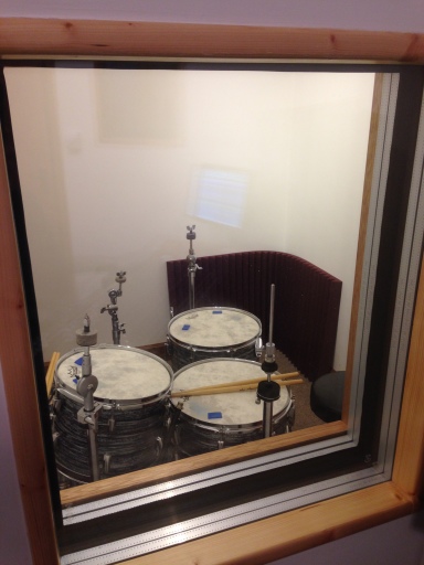 Acoustically isolated drum room