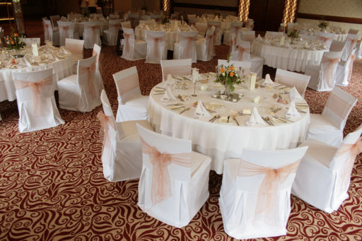 Taupe Sashes and Contemporary Candelabras at Armathwaite Hall