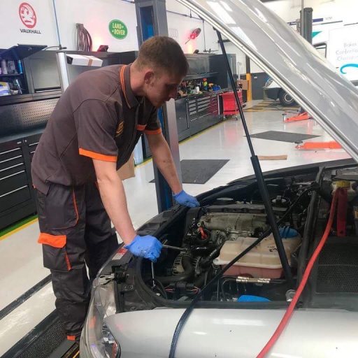 Aaron hard at work