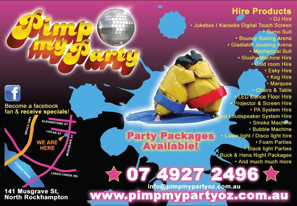 Pimp My Party Hire & Supplies 141 Musgrave Street, Rockhampton, 4700