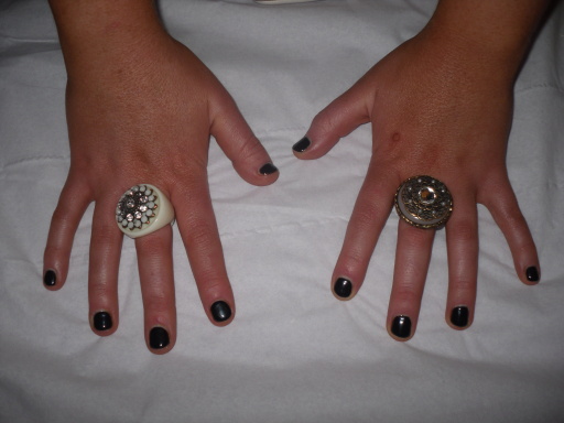 Black Bio Sculpture Gel Nails- Fingertips Mobile Nails Derry