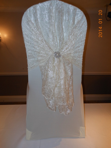 Vintage Lace Hood with Pearl Accent