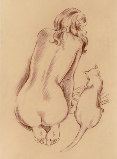 Portrait nude commissions by contemporary artist.