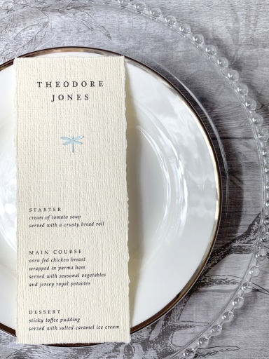 Wedding Place Card Menu